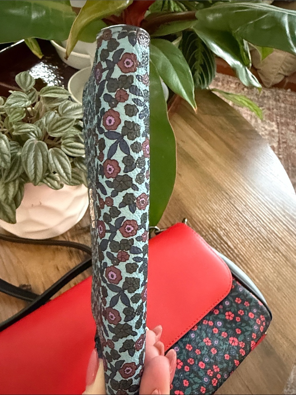 ** COACH ** Rare Floral Print Crossbody Wallet Set, Colorblock - Picture 6 of 16